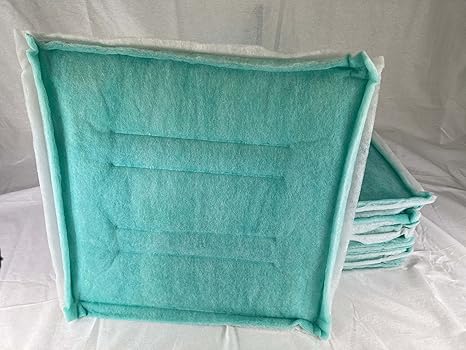 wioboy Paint Spray Booth Intake Filter Pad, 20 x 20 (20/case) Tacky Panel with Internal Wire Frame