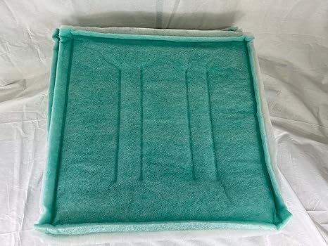 wioboy Paint Spray Booth Intake Filter Pad, 20 x 20 (20/case) Tacky Panel with Internal Wire Frame